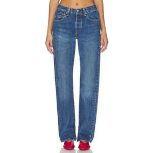 aligrace Vintage 517 Levi Relaxed Baggy Split Medium Dark Blue Jeans NWT 27